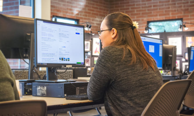 A person using a computer